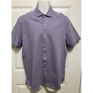 Nice Stuff Stitchfix Men’s Purple Shirt Size Large Cotton Button Up Short Sleeve